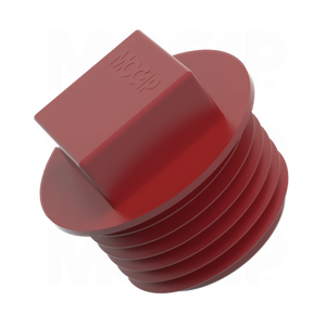 Bouchon plastique fileté à tête carrée et à collerette - filetage femelle NPT NPT, tête carrée, épaulement
